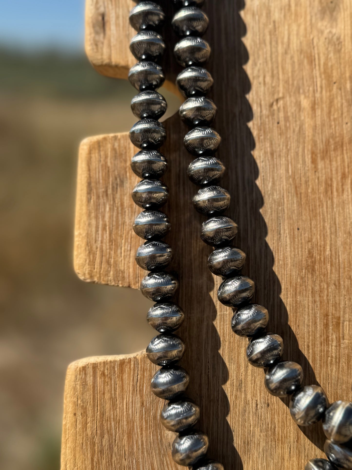 14mm Stamped Navajo Pearls