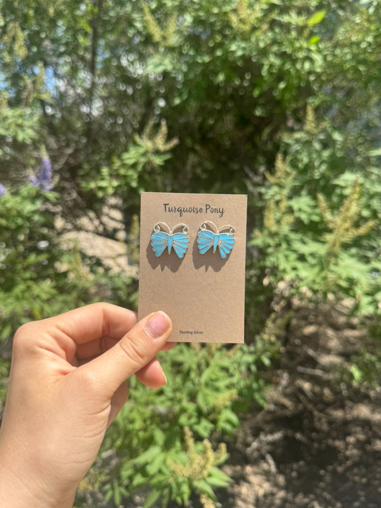 Inlay Butterfly Earrings