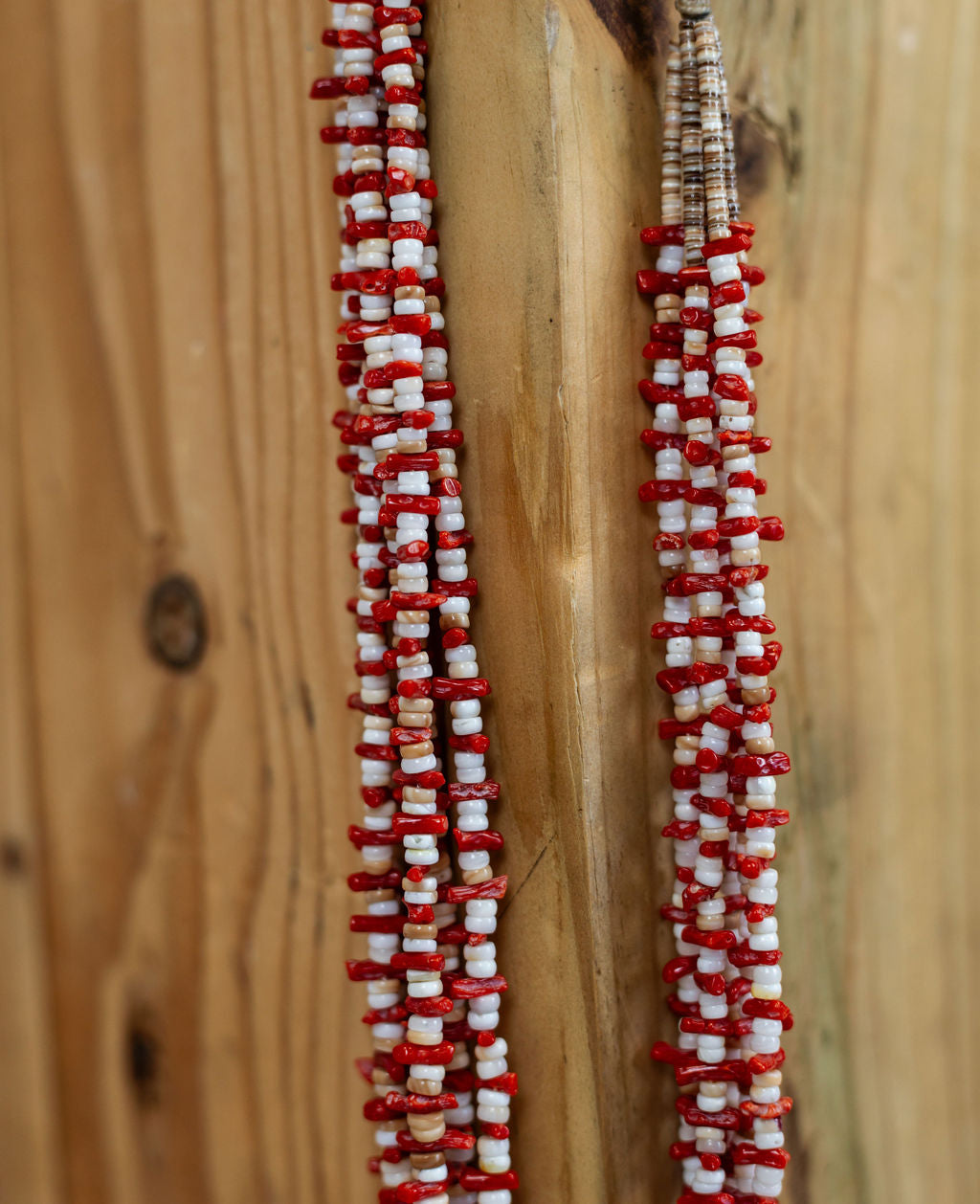Traditional Coral 5 Strand Necklace