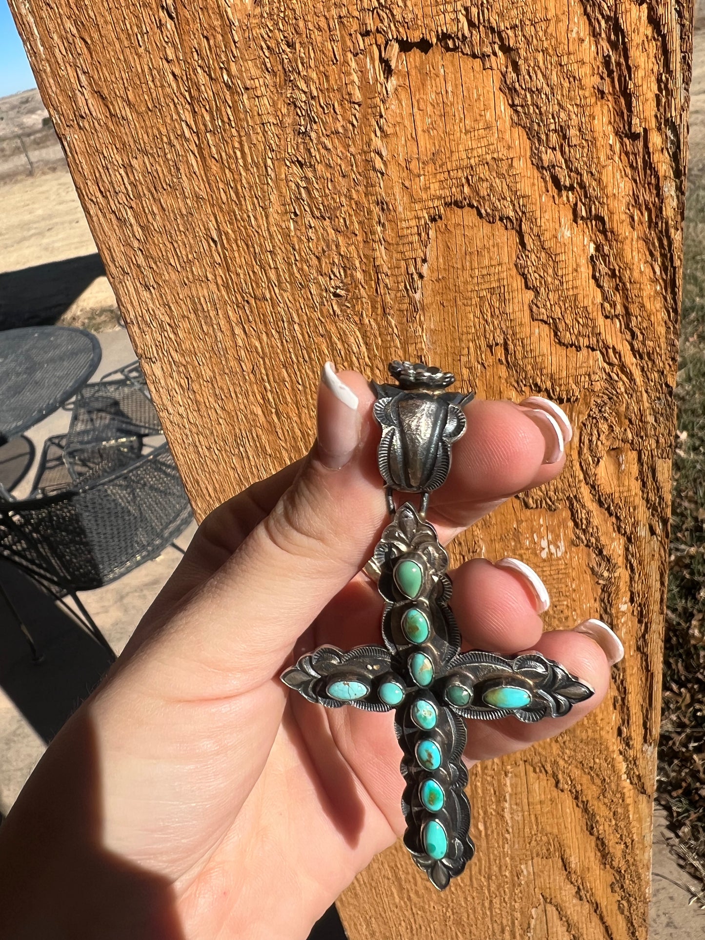 Turquoise Cross Pendant