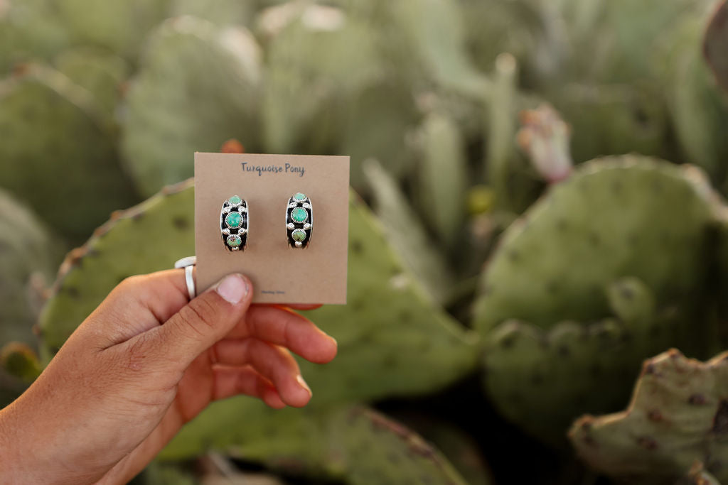 Turquoise Hoops
