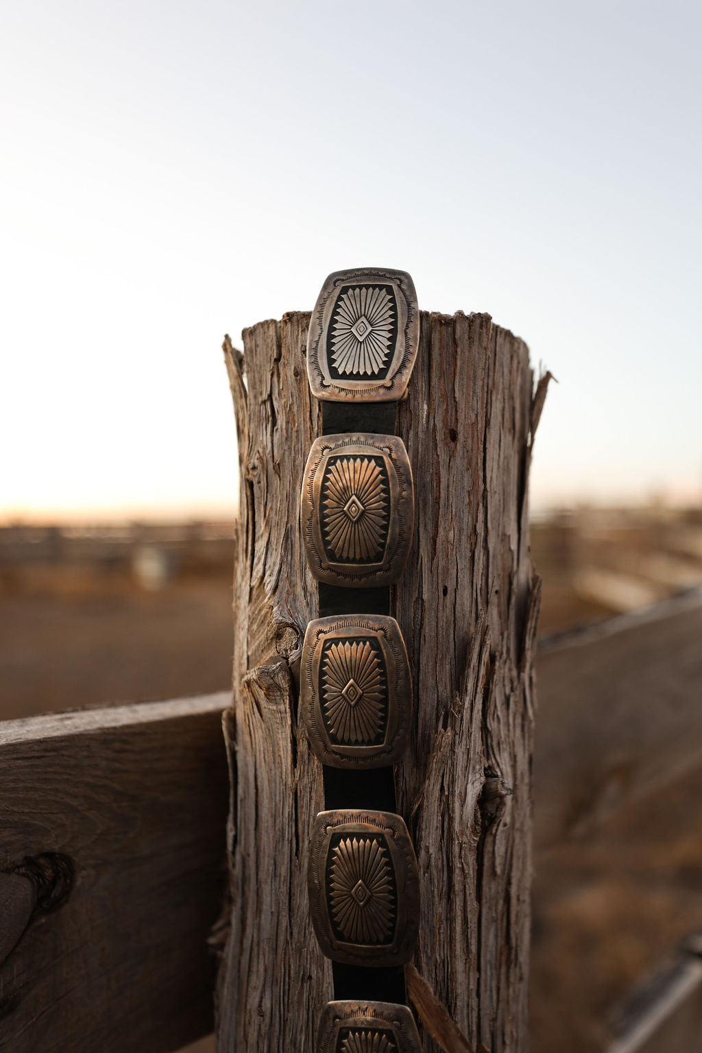 Vintage Sterling Silver Concho Belt