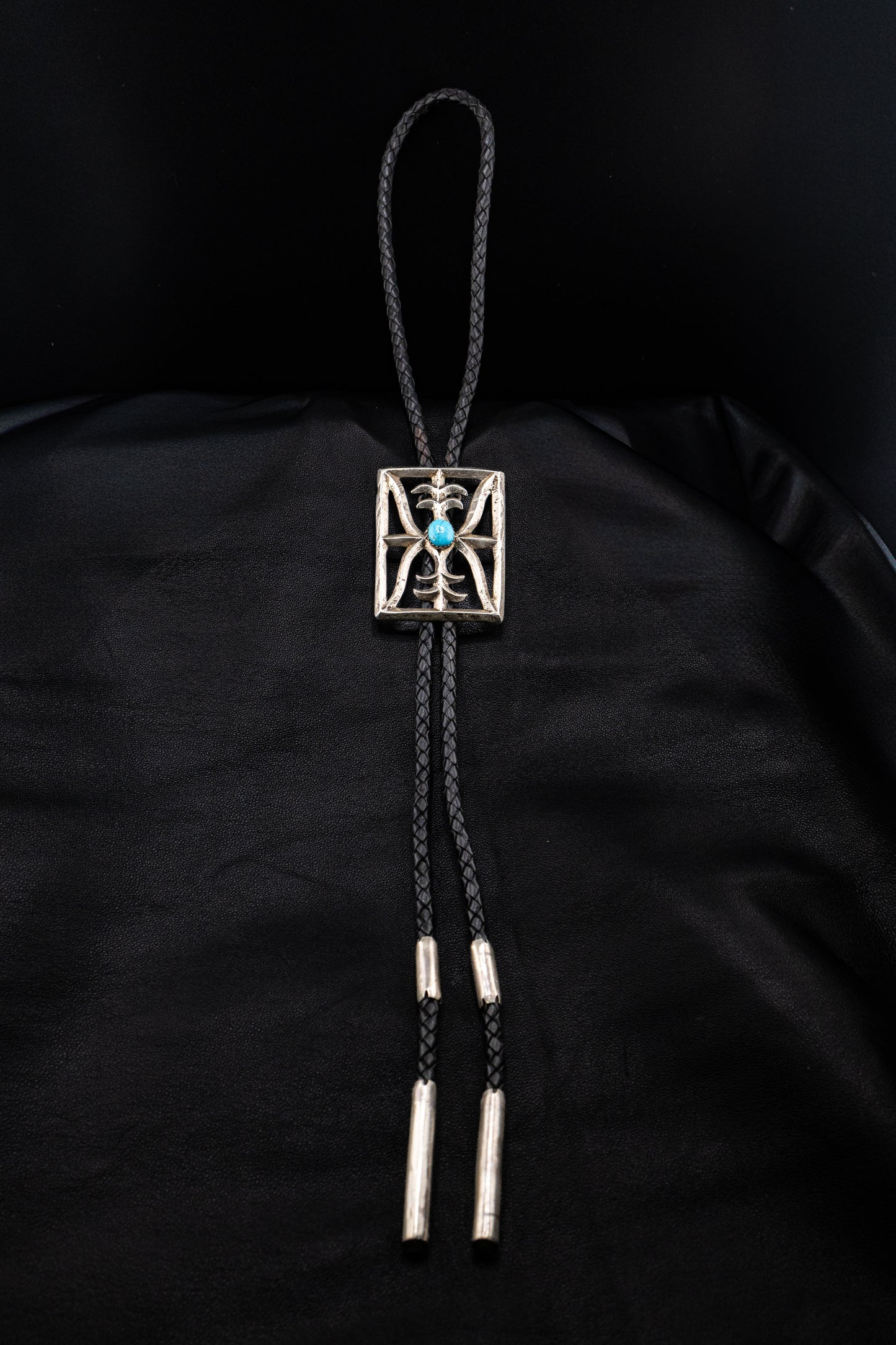 Vintage Sandcast Turquoise Bolo