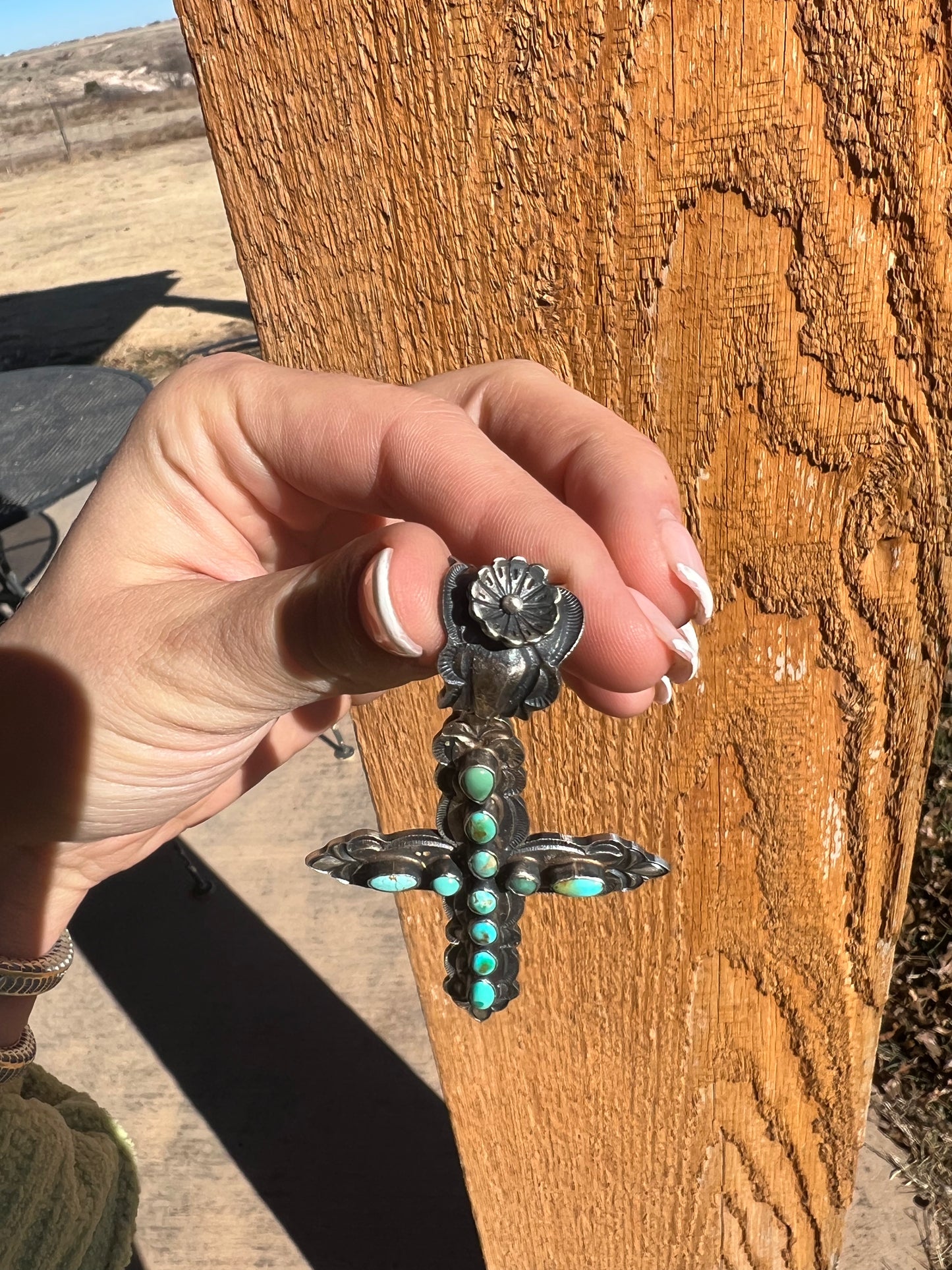 Turquoise Cross Pendant