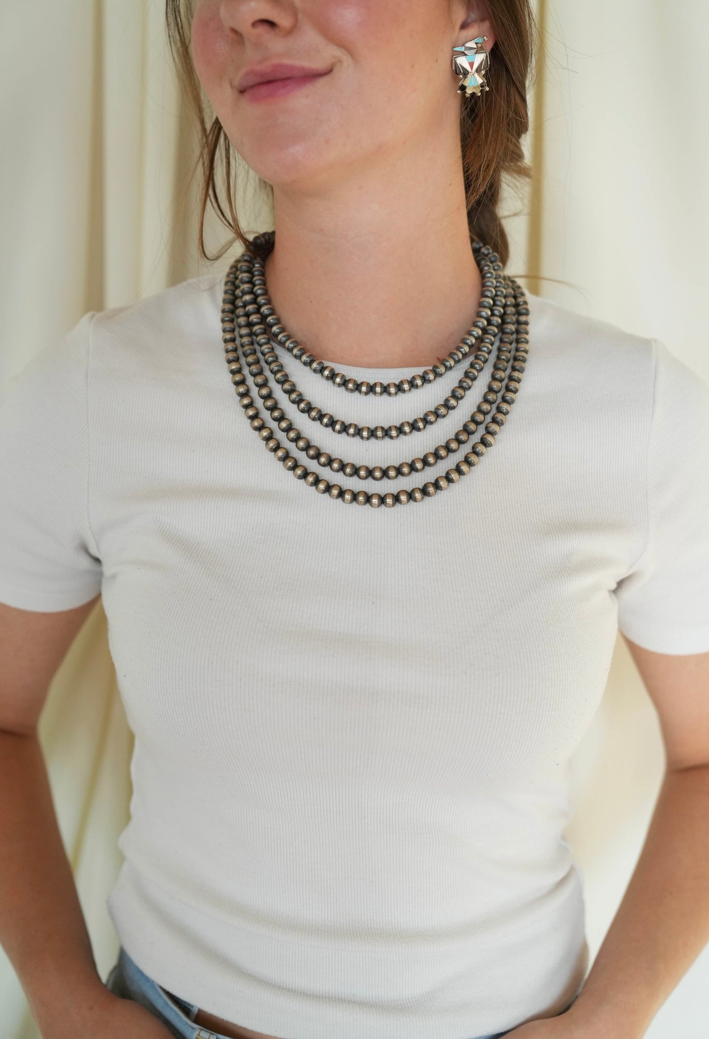 8mm Navajo Pearl Necklace