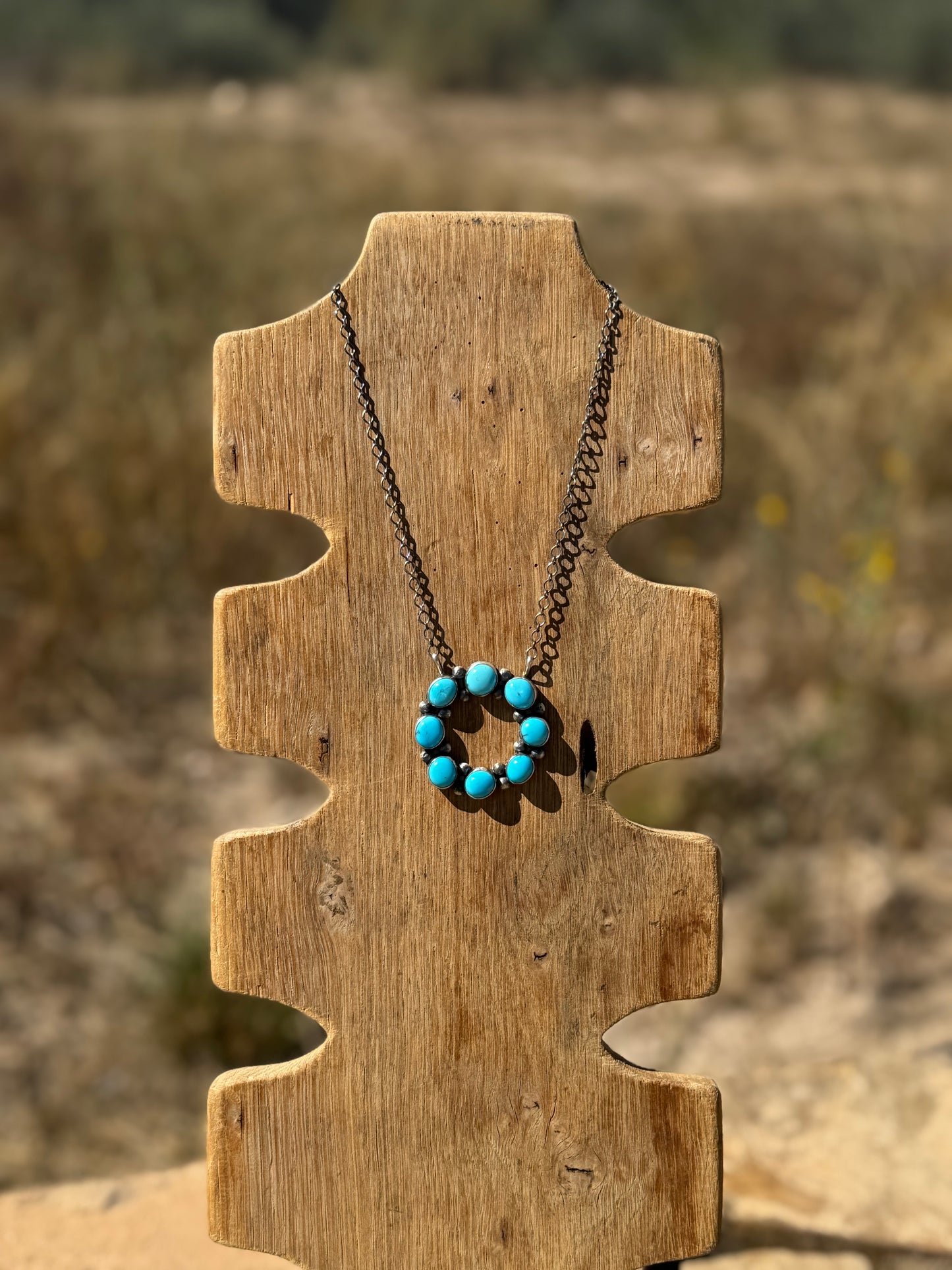 Turquoise Circle Necklaces