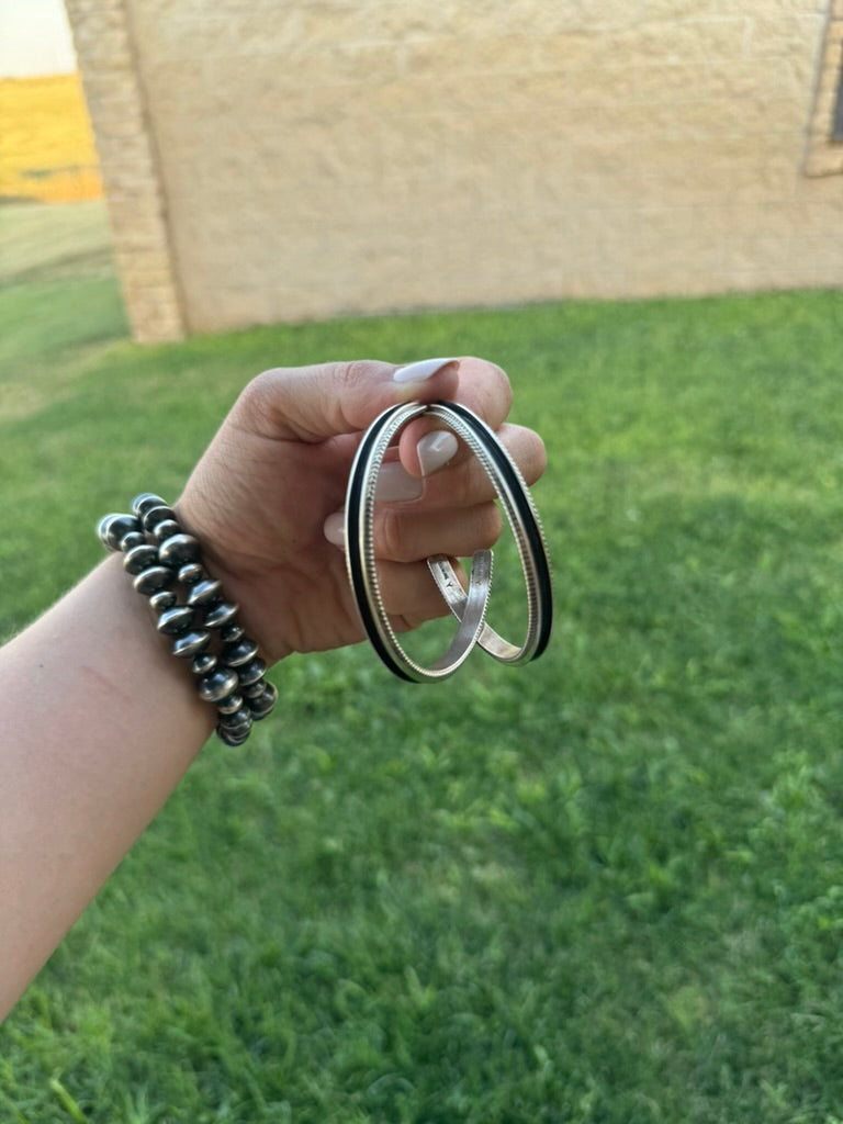 Large Sterling Hoops