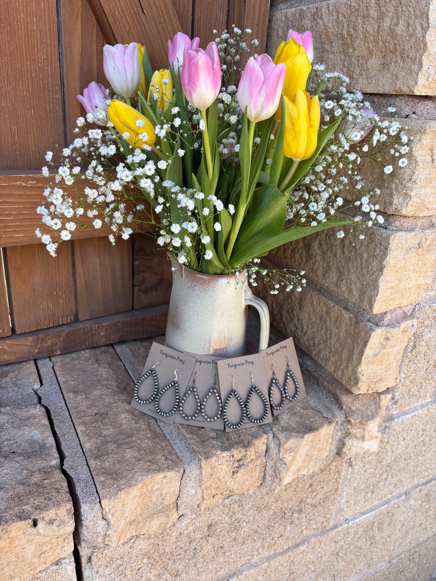 Zandra Navajo Pearl Dangles