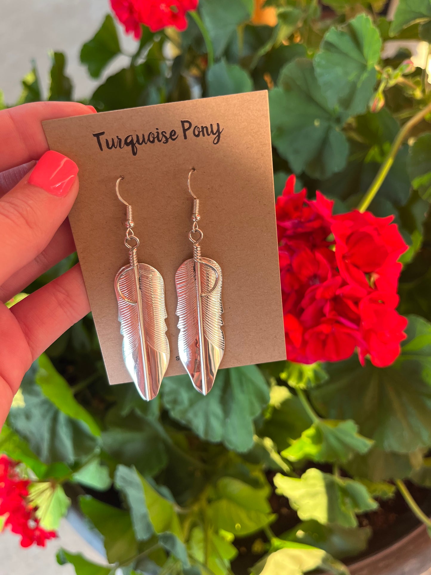 Chester Charley Feather Dangle Earrings