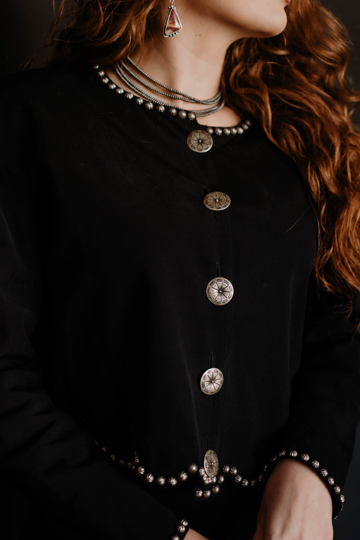 Double D Black Scallop Jacket