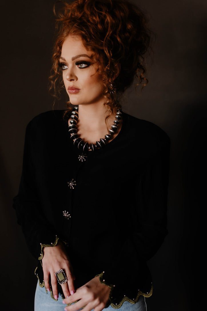 Double D Black Blouse