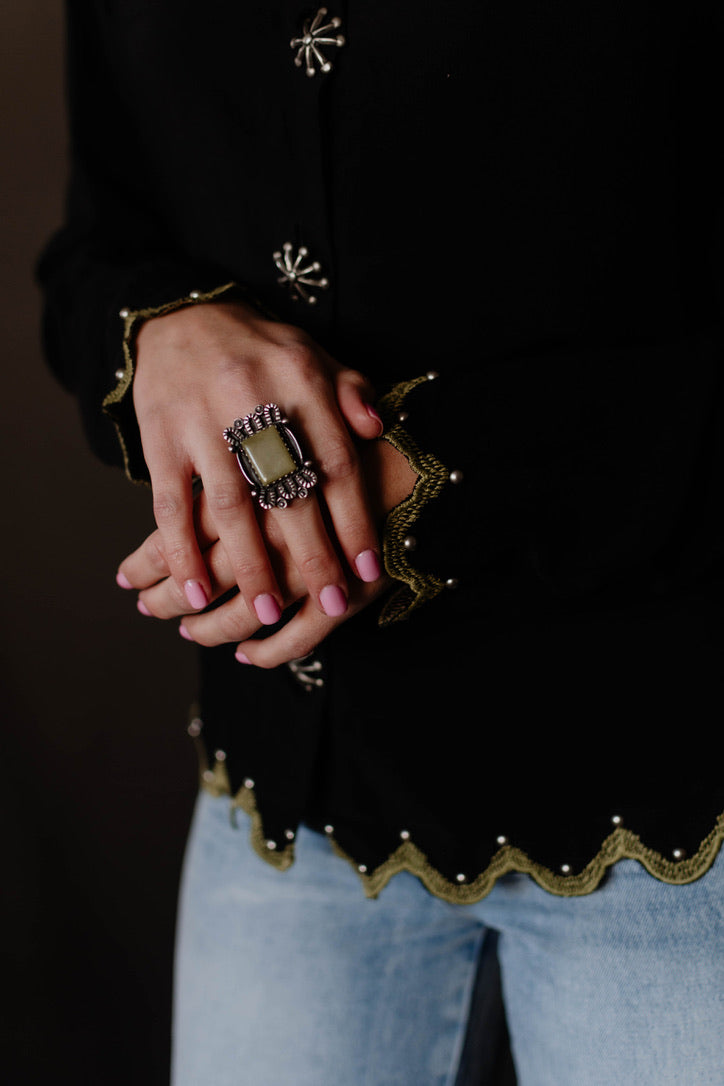 Double D Black Blouse