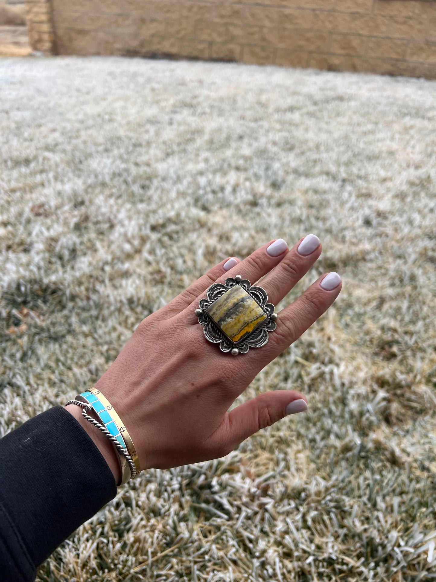 Bumble Bee Jasper Ring