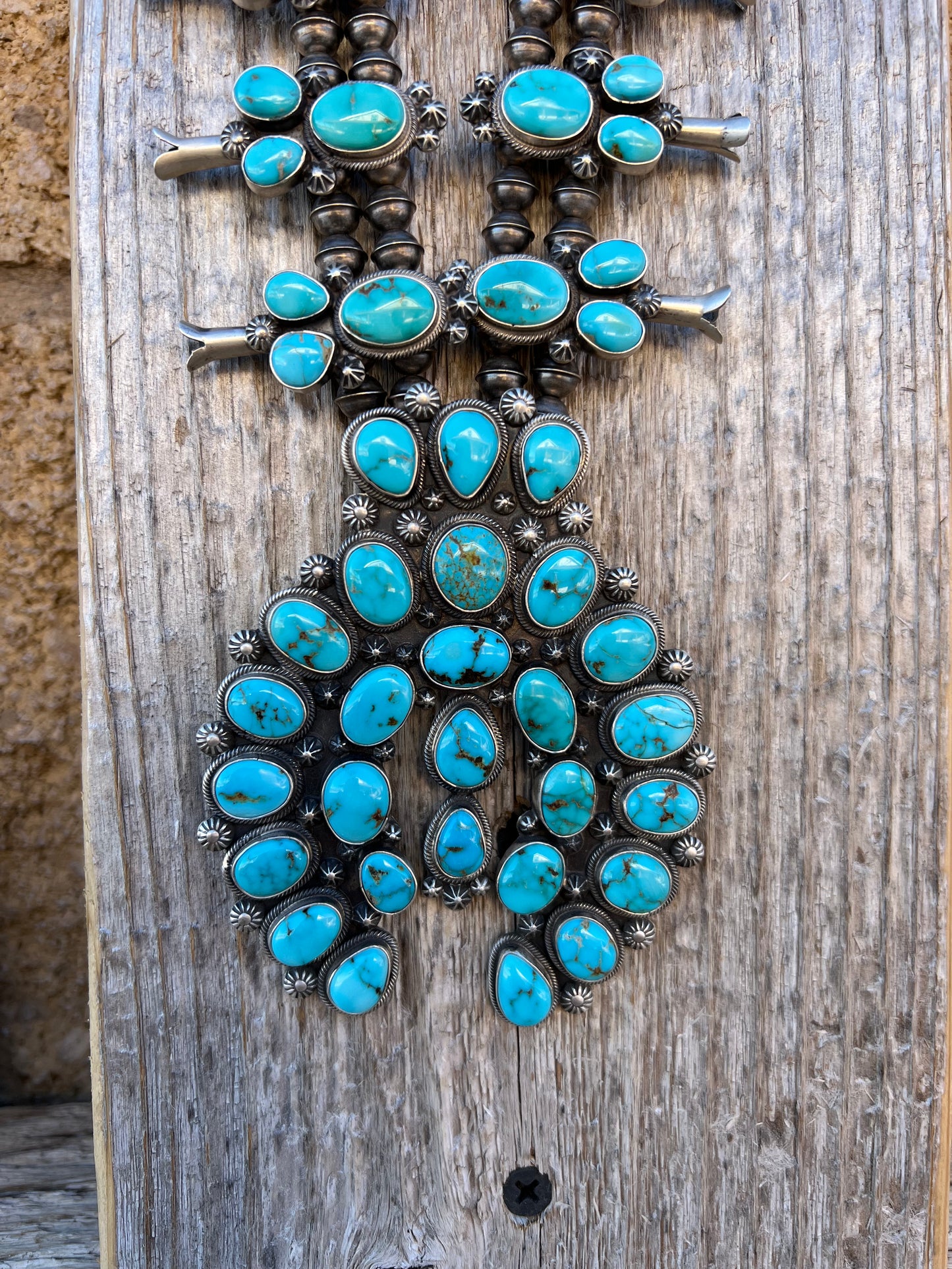 Turquoise Squash Blosom