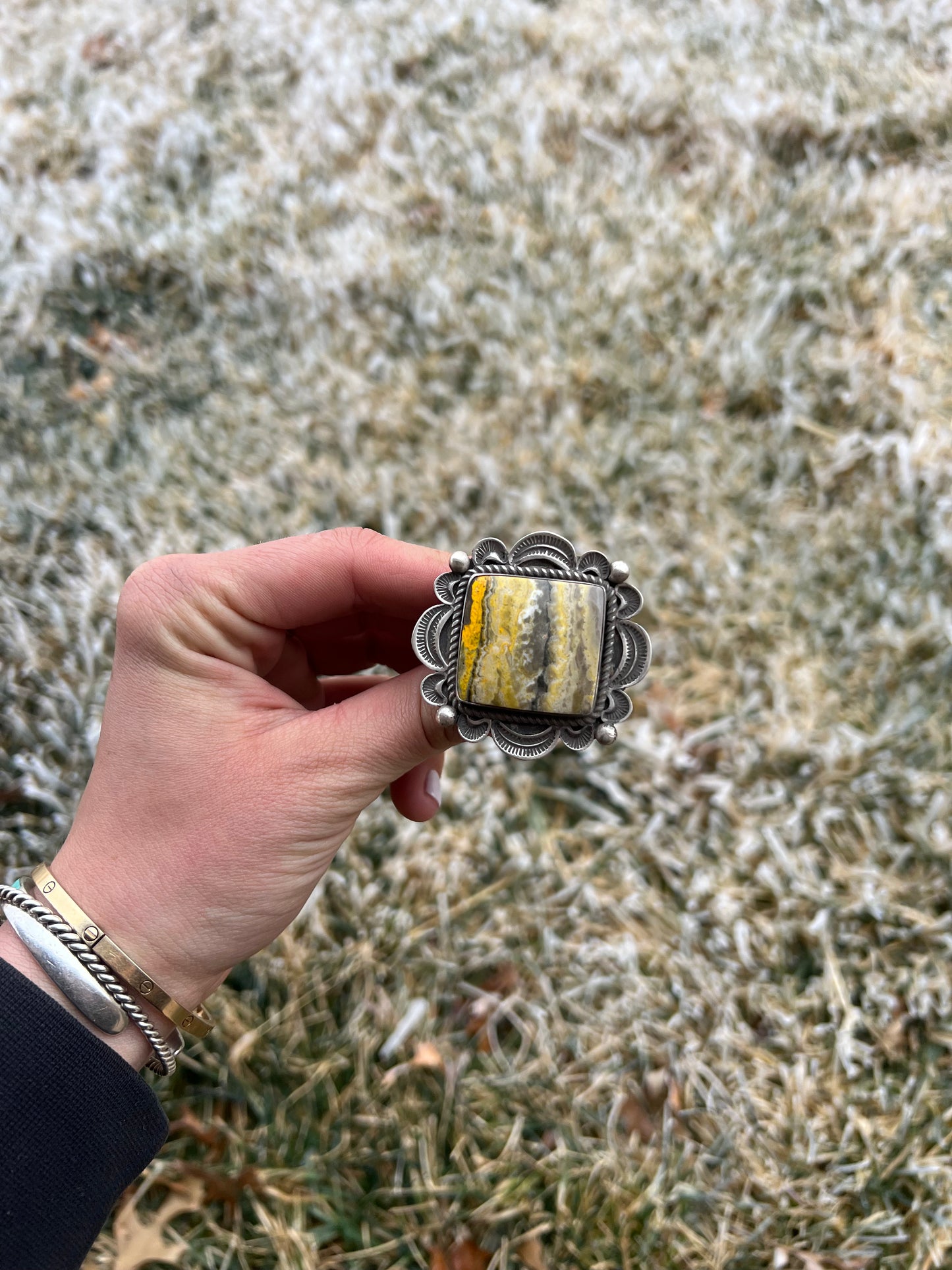 Bumble Bee Jasper Ring