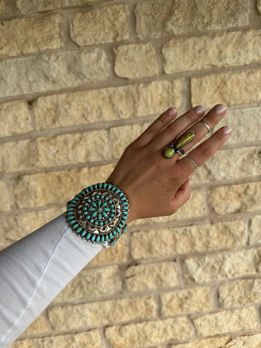 Traditional Vintage Turquoise Cuff