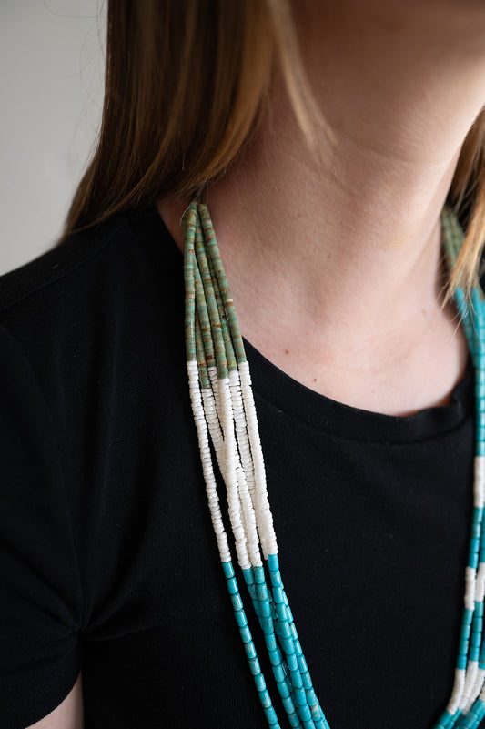 6 Strand Turquoise Necklace