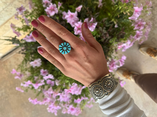 Turquoise Cluster Ring
