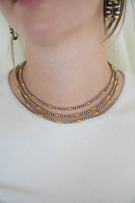 Ashley Gold Navajo Pearls