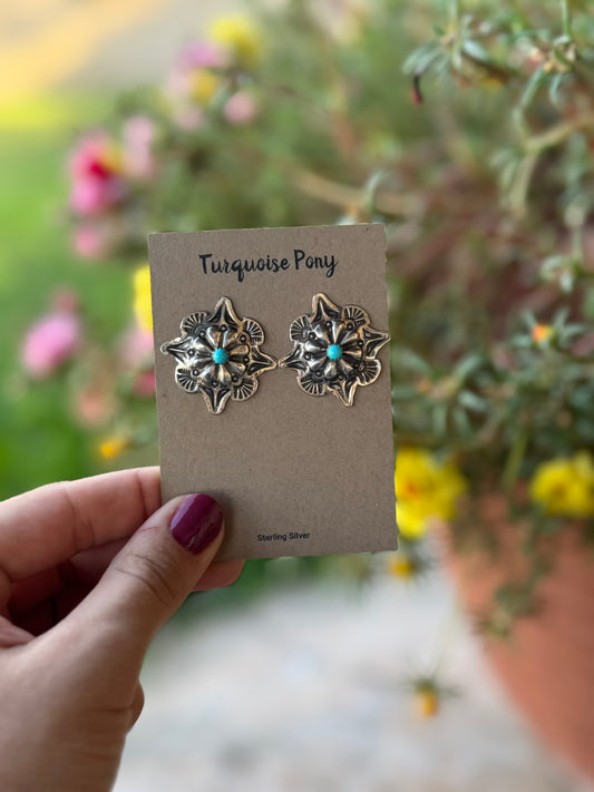 Turquoise Concho Studs
