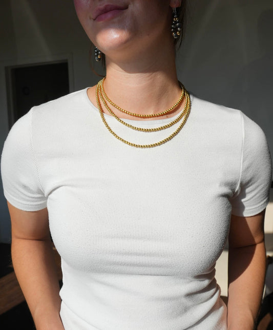 4mm Gold Plated Navajo Pearls