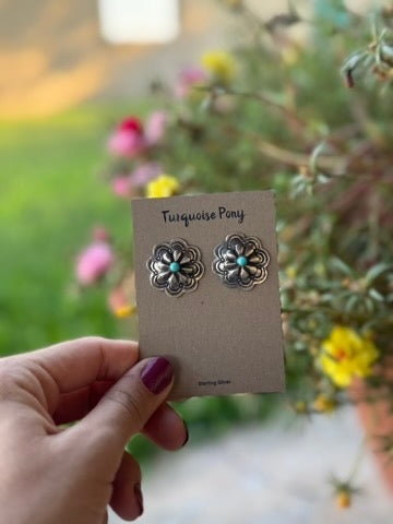 Concho Studs with Turquoise