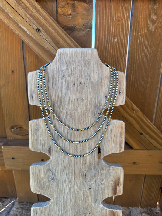 Ashley Gold Navajo Pearls