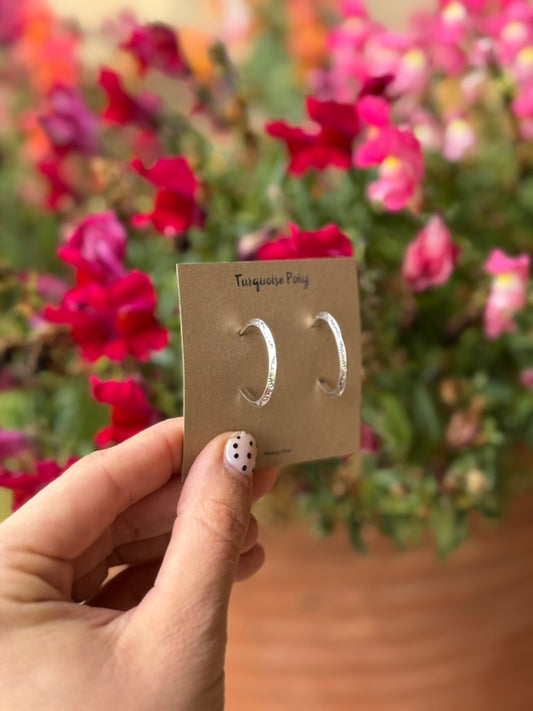 Mini Sterling Silver Hoops