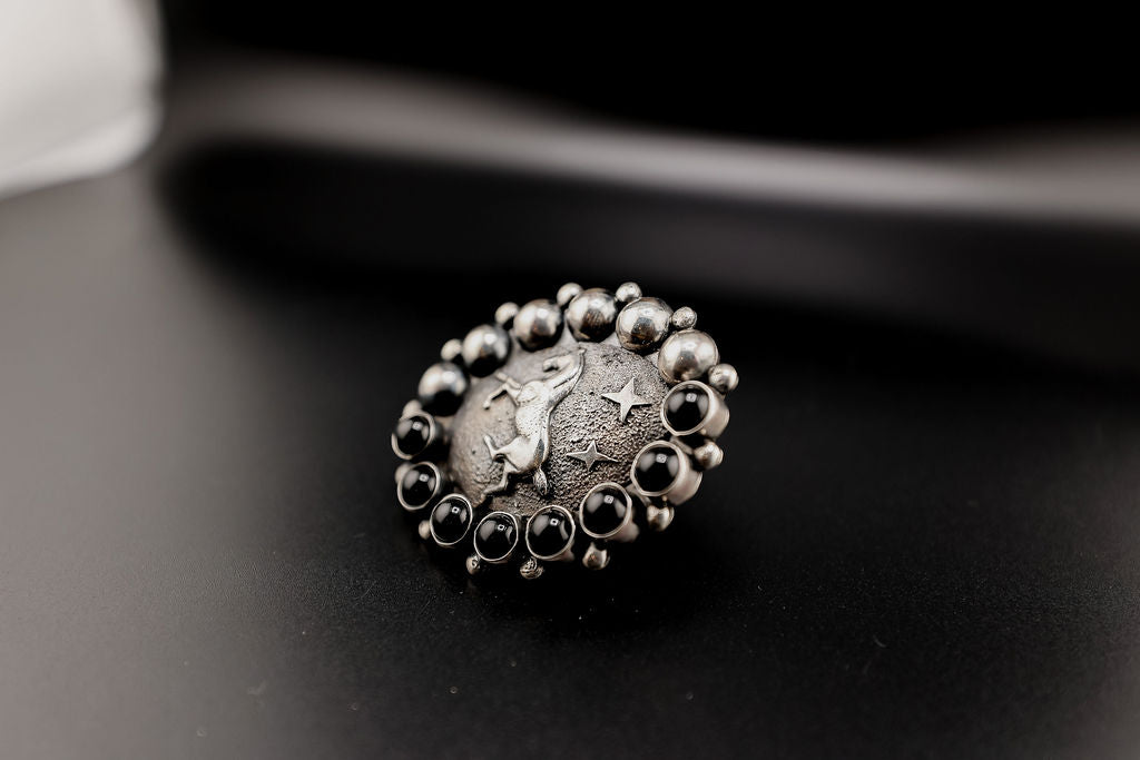 Onyx Horse Statement Ring