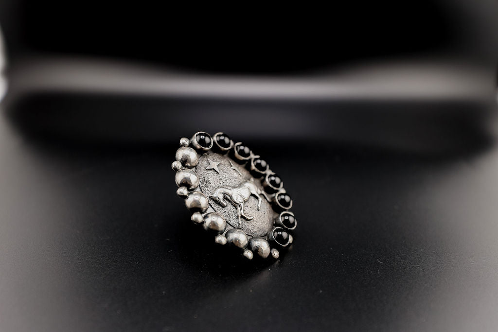 Onyx Horse Statement Ring