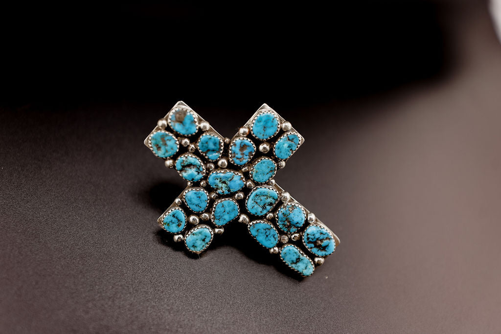 Turquose Cross Statement Ring