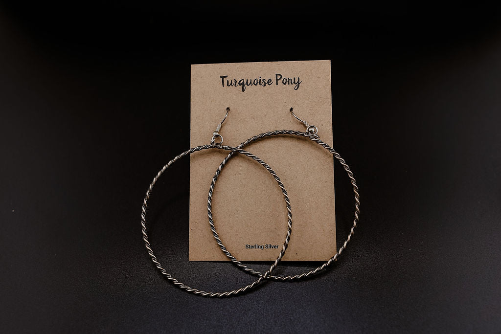 Sterling Dangle Hoops