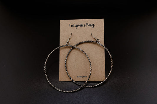 Sterling Dangle Hoops
