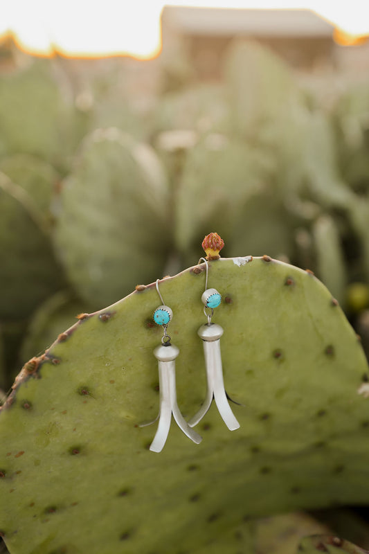 Turquoise Blossom Dangles