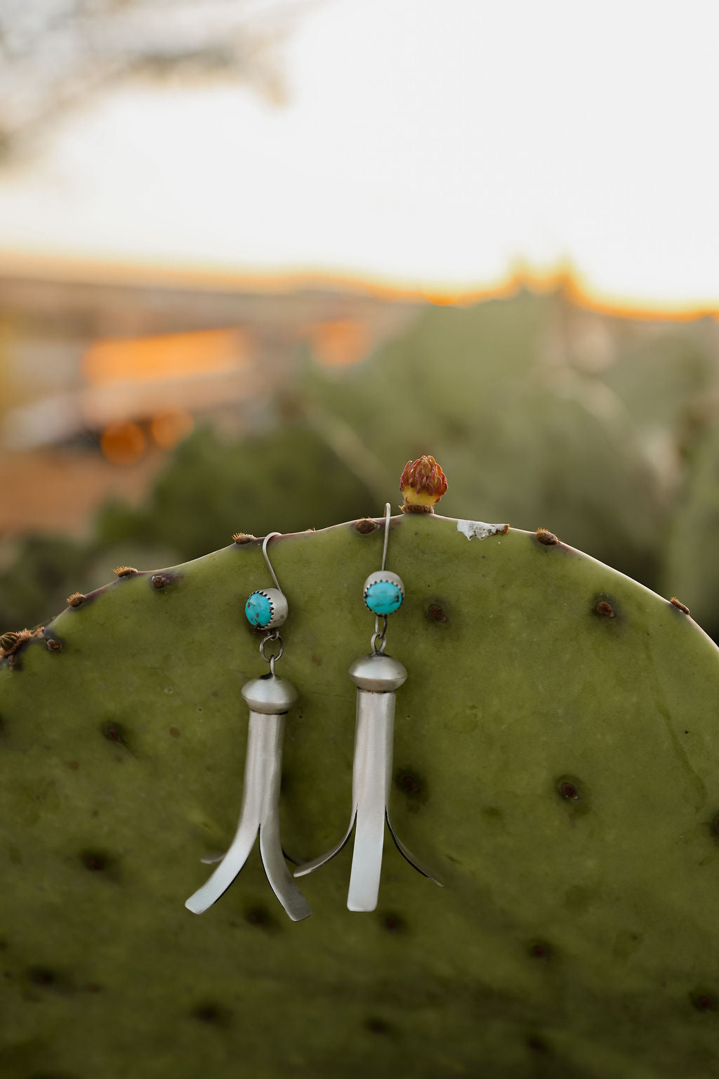 Turquoise Blossom Dangles