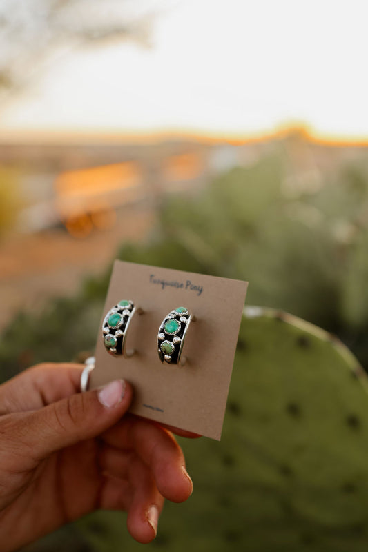 Turquoise Hoops