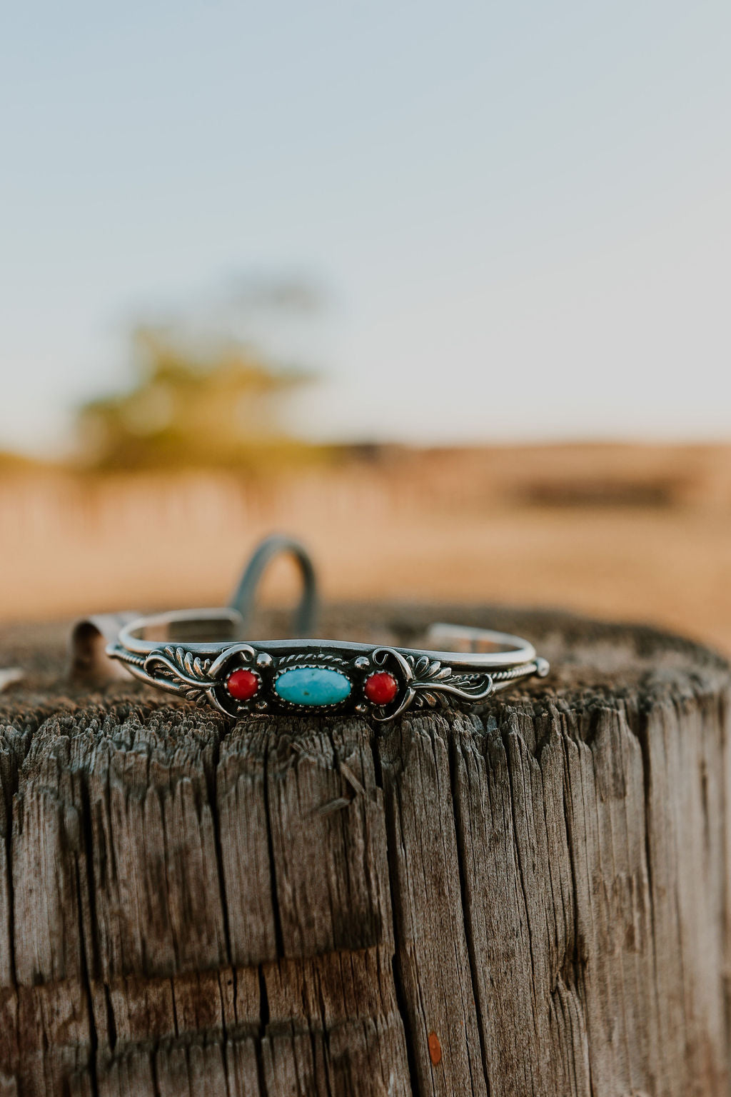 Coral and Turquoise Bracelet