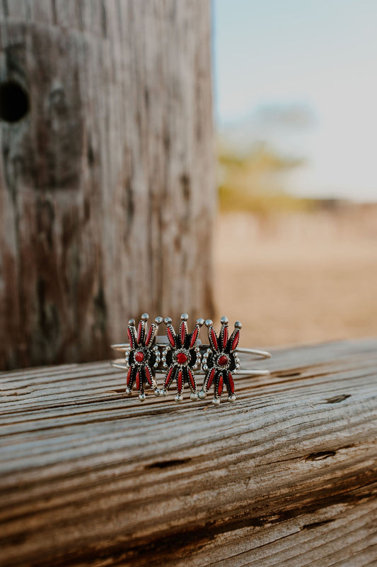 Coral Zuni Cuff