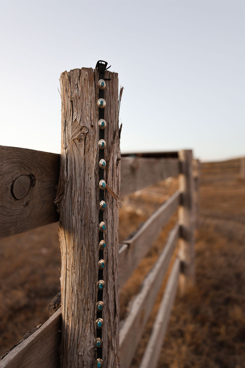 37" Sterling Silver Concho Turquoise Belt&nbsp;