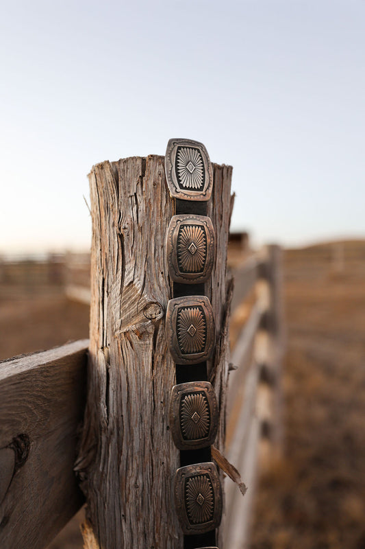 Vintage Sterling Silver Concho Belt