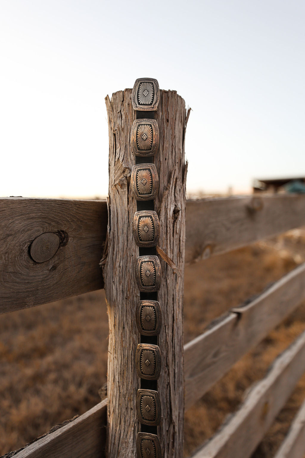 Vintage Sterling Silver Concho Belt