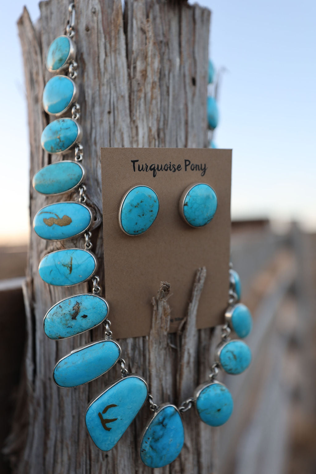 Federico J. Turquoise Necklace and Earring Set