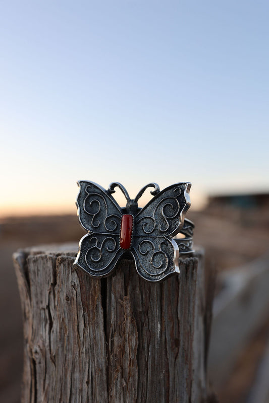 Coral Butterfly Cuff