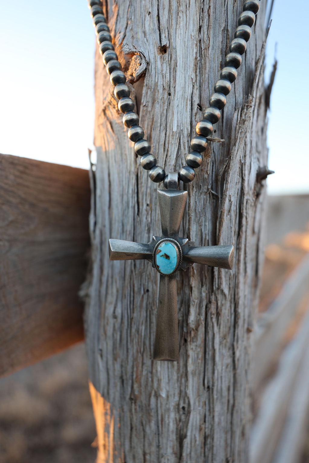 Number 8 Cross Pendant
