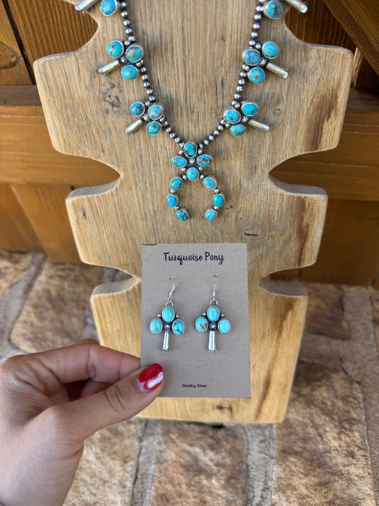 Mary Mini Turquoise Squash Blossom Set