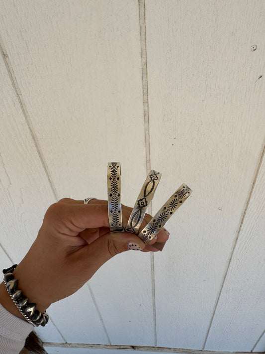 Stamped Sterling Stackers