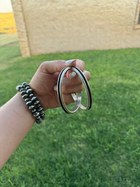 Large Sterling Hoops