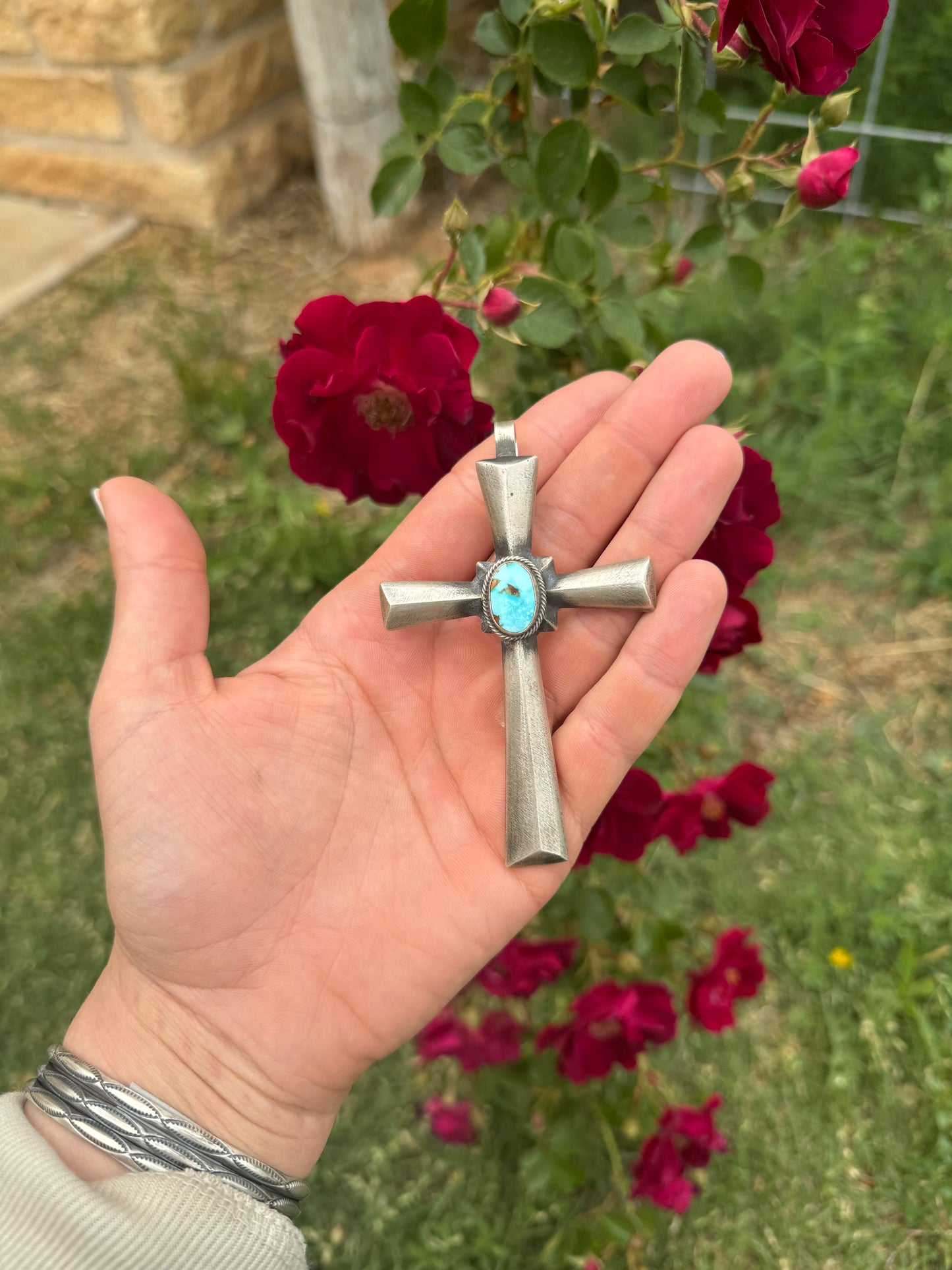 Number 8 Cross Pendant