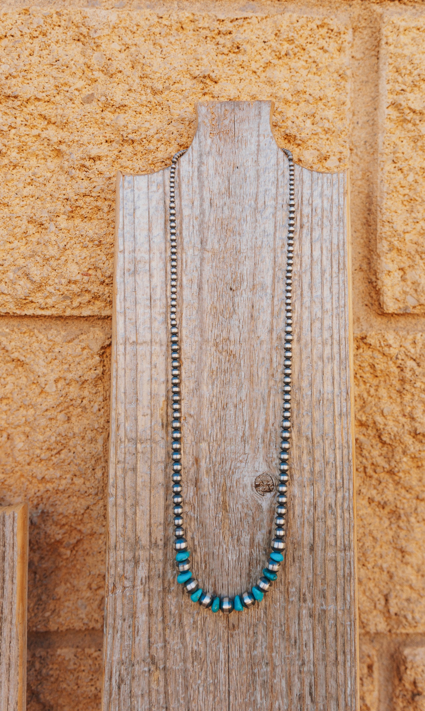 Chunky Turquoise and Navajo Pearl Necklace