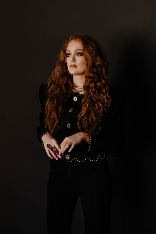 Double D Black Scallop Jacket